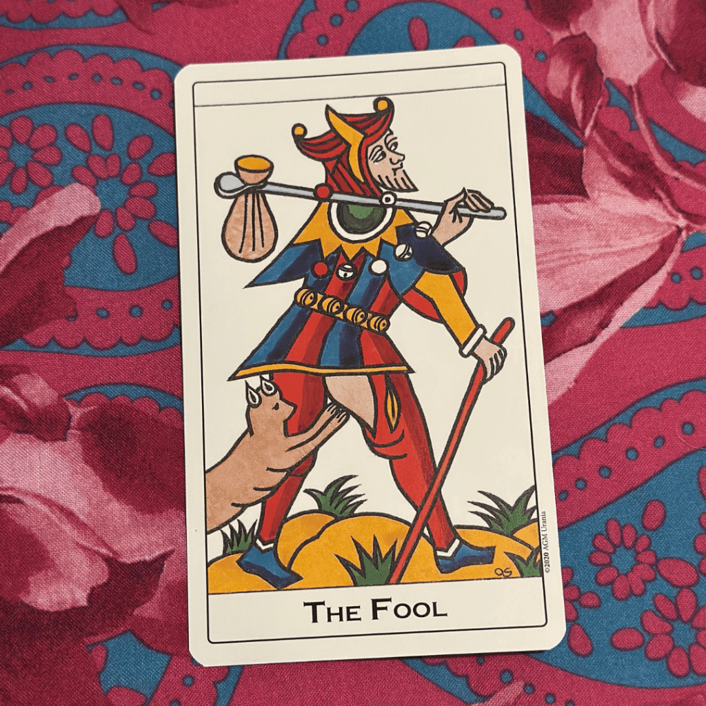 The Fool as depicted in the Marseille deck