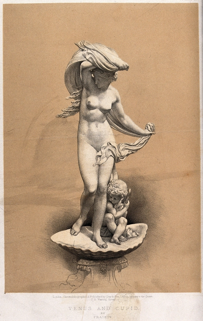 Venus [Aphrodite] and Cupid. Chromolithograph