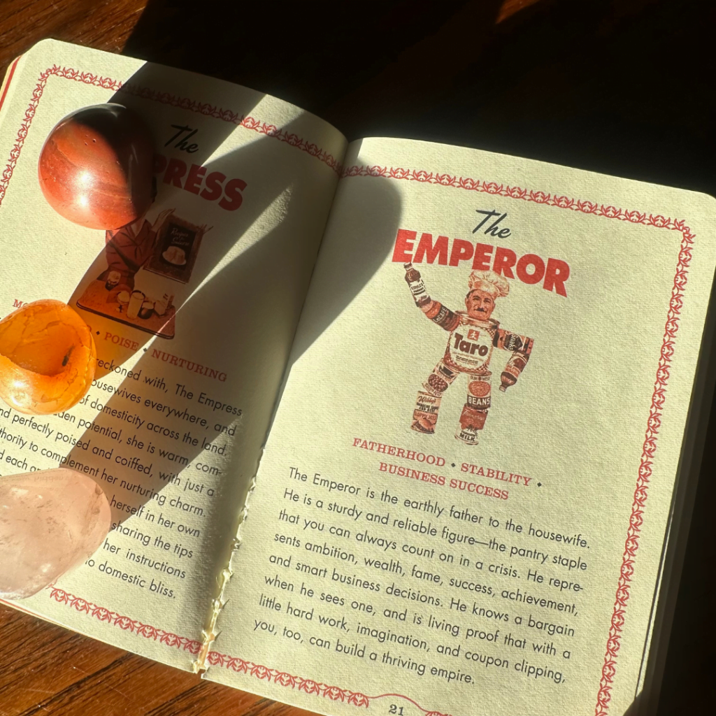 The Emperor tarot card as seen in The Housewives Tarot deck.