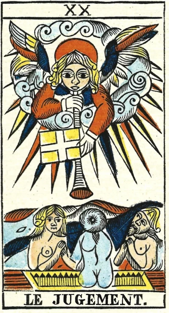 Marseille Tarot Deck Depicting The Judgement Tarot Card